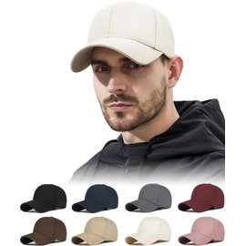 DINIVOO Men's Cap (Perfect for Sun Shade and UV Protection) UV Protection, Men's Cap, Solid, Simple, Stylish, Baseball Cap, Golf Hat, Outdoor, Adjustable, One Size Fits Most, Can Be Used All Year
