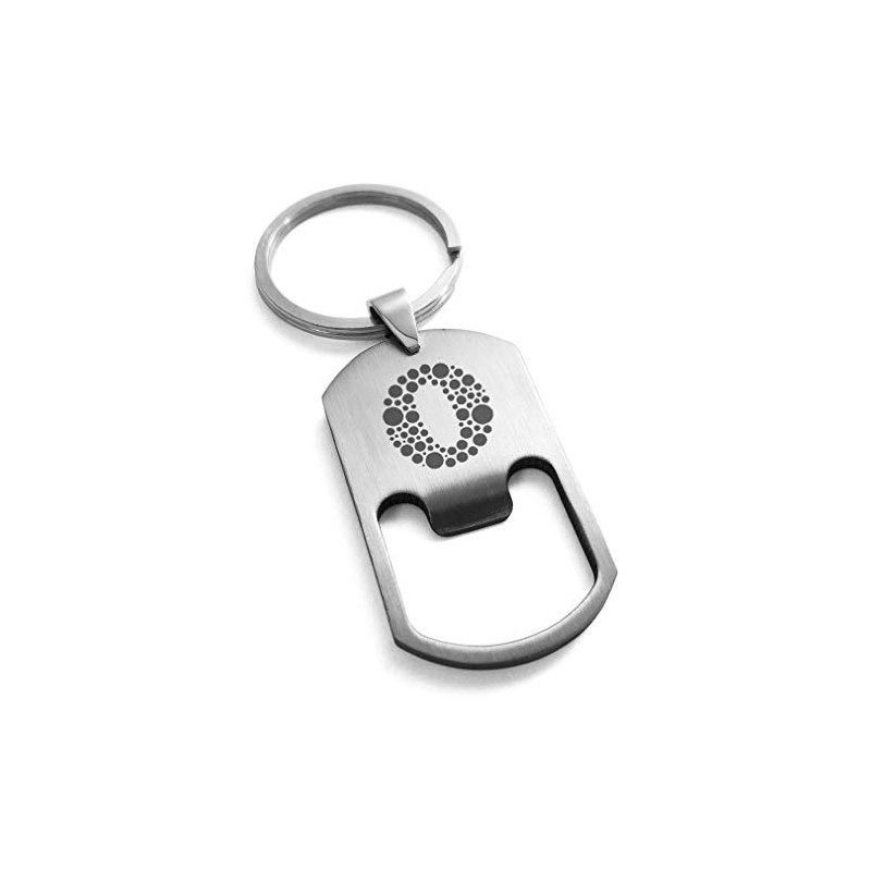 Tioneer Stainless Steel Letter O Initial Dotted Monogram Bottle Opener
