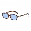 WDZAYXC Classic Rectangular Sunglasses Retro Slim Lenses Vintage Rectangle Sunglasses,