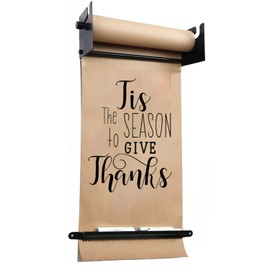 Fitous 24" Kraft Paper Dispenser Wall Mount，Butcher Paper Dispenser，Paper Roll Cutter to Do Lists,Ideal for Home,Office Wall Paper Holder with Serrated Edge Cut Bar-Black