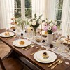 U-QE 60PCS Ivory Plastic Plates for Party – Scalloped Disposable