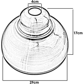 Retro Metal Light Shades, Vintage Style Ceiling Island Lamp Pendant Shade, Non Electric 30cm Easy Fit Curved Kitchen Lampshade, Office, Living Room Light Shade with Reducer Ring (Black)