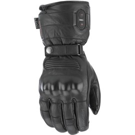 Highway 21 Radiant Heated Men's Cold Weather Motorcycle Leather Glove Waterproof Black Size Medium
