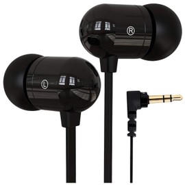 Betron B750 In-Ear Headphones Wired Earphones Enhanced Bass, Noise Isolation, Tangle-Free, 3.5mm Jack, Lightweight, Water-Resistant, Black