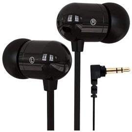 Betron B750 In-Ear Headphones Wired Earphones Enhanced Bass, Noise Isolation, Tangle-Free, 3.5mm Jack, Lightweight, Water-Resistant, Black