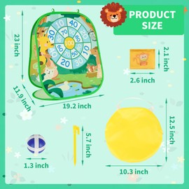 GIGITIGER Bean Bag Toss Game, Foldable Portable Corn Hole Board, Indoor Outdoor Toy for Toddlers 3-8 Year Old Boys Girls, Kids Toys for Backyard Beach Lawn Birthday Party and Gift
