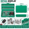 46-Piece 1/4 Inch Drive Socket Set – Metric Ratchet Wrench