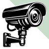 Large 210mm 'CCTV Camera' Permanent Sticker Decal for Cars/Windows/Bins/Walls etc