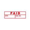 DESKMATE 0273470 PRE-Inked Office Stamp, Paid (Date & Cheque) RED