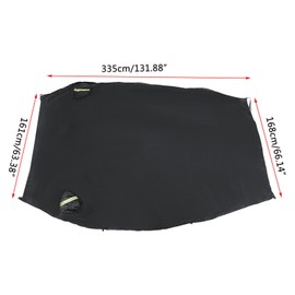 Btstil Half Car Cover for SUV, Car Windshield Cover with Reflective Straps, Universal Car Top Cover Waterproof UV Resistant Snow and Ice Protection (Silver)