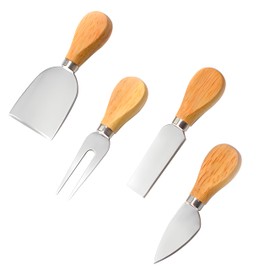 4pcs Cheese Knives Set - Butter Knife,Cheese Knife,Cheese Slicer,Cheese Fork, Stainless Steel Cheese Knife Set for Charcuterie Board and Accessories