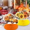 9 Pcs Autumn Thanksgiving Honeycomb Centerpiece Fall Paper Table Decorations