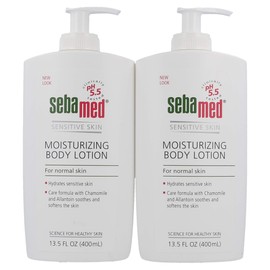 Sebamed Moisturizing Lotion pH 5.5 Non-greasy Fast Absorbing Formula for Sensitive Skin Dermatologist Recommended Moisturizer 13.5 Fluid Ounces Each (400 Milliliter Bottles with Pump) Pack of 2