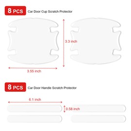 IGOOLEE 16 PCS Door Handle Protector Stickers Universal Transparent Car Handles Cup Scratch Protectors for Avoiding Scratches