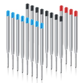 OFFCUP Gel Pen Refill, 20pcs Replaceable Metal Ballpoint Pen Refills, Ink Pen Refills Medium Point Pen Refills Compatible for Work School Writing Stationery Office Supplies (Black/Blue/Red)