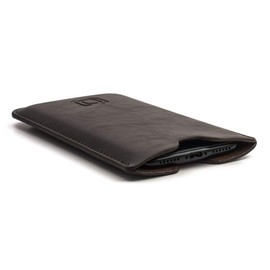 Dockem Executive Sleeve for iPhones 6.1 and 6.3 inch: Slightly Padded Premium Faux Leather w/Microfiber Lining: Slim Slip-on Case [Dark Brown]