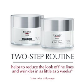 Eucerin Q10 Anti Wrinkle Face Cream Bundle, Day Cream and Night Cream For Face, 1.7 Ounce (Pack of 2)                                                 
