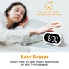 OCUBE LED Digital Alarm Clock with 5 Optional Alarm Sounds,
