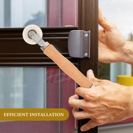 OSALADI Screen Roller Tool Window Screen Spline Roller Tool with Wooden Handle and Steel Bearing Wheels, Mesh Screen Door Repair Kit