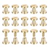 sourcing map 30Pack Brass Chicago Screws, 5x8mm Flat Head Screw