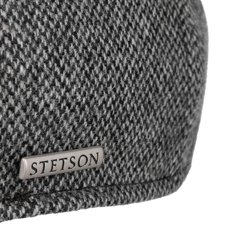 Stetson Texas Peaked Cap Flat Cap Herringbone Made in EU