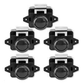 Encell Set of 5 Push Button Latch Cupboard for RV Camper Motor Home Caravan Black