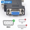 Duttek Left Angle VGA Male to Female Adapter,90 Degree VGA