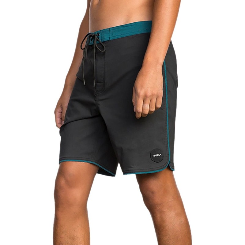 RVCA Men's South Eastern Trunk Black/Blue 34
