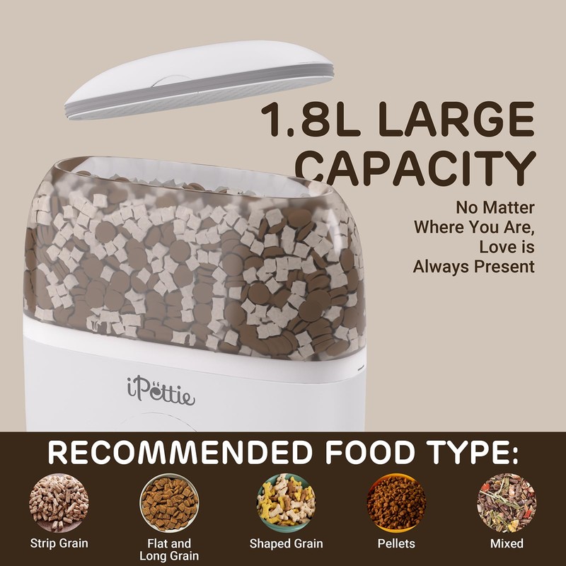 iPettie Smart WiFi Hanging Cage Feeder for Rabbits, Cats, Dogs