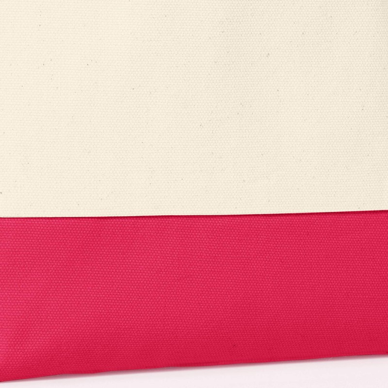 Printstar TWT Canvas Two-Tone Tote S 00780-TWT_S, Natural × Hot