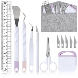 OSDUE 13 PCS Vinyl Weeding Tools, Craft Weeding Tools Set, Stainless Steel Plotter Accessories for Cricut/Silhouette/Siser/Oracal 631 651 751 Vinyl