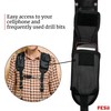 FESA Leather Tool Belt Suspenders with Breathable Mesh Padding, Front