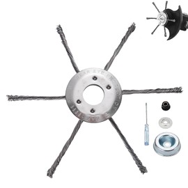 7" Inch Gas Trimmer Head – Universal Steel Wire Weed Eater Brush Cutter Trimmer Head for Lawn Mowers, Heavy-Duty Replacement Fits Stihl, Husqvarna, Echo with Install Kit