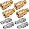 Shimeyao 4 Sets NPT 1/4 Inch Pressure Washer Coupler Quick