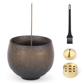 Segarty Incense Holder, Venus Pattern, Rice Bowl, Ceramic Incense Burner, 2 Types of Brass Included, Japanese Modern, Stylish, Easy to Clean, Water Wash, Incense Plate, Incense Burner, Fatigue