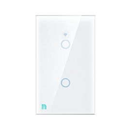Versión 2023 mejorada Interruptor apagador inteligente Wifi NO REQUIERE CABLE NEUTRO compatible con Alexa google home e IFTTT táctil con panel de vidrio no requiere HUB 12 y 3 Apagadores 2 apagadores