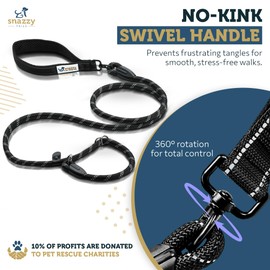 Freedom Pro Rope Slip Lead – No-Kink Swivel Handle, Figure-8 Halter for No-Pull Training, Metal Safety Stopper, Reflective, Premium Durable Rope Lead - Cobalt Blue 1cm x 1.5m