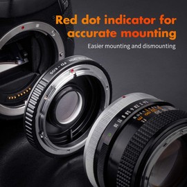K&F Concept Pro Lens Mount Adapter for Canon FD, New FD, FL Lens to Canon EOS Camera, for Canon 1D, 1DS, Mark II, III, IV, 1DX, 1DC, 5D, 5D Mark II, II 7D, 40D, 50D, 60D, 70D, Digital Rebel T5i, T4i, T3i, T3, C300, C500