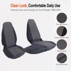 GXARTS 2Pcs 60/40 Cloth High Back Bench Seat Cover Black/Charcoal