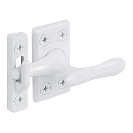 Prime-Line U 9936 Diecast with White Finish, Casement Window Sash Lock (Single Pack)