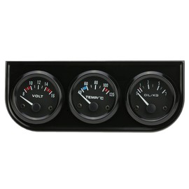 LSFYYDS 52mm Electronic Triple Juego de Indicador de presión del Aceite del Agua Medidor de Temperatura del voltímetro 3 en 1 Coche Medidor de Motos