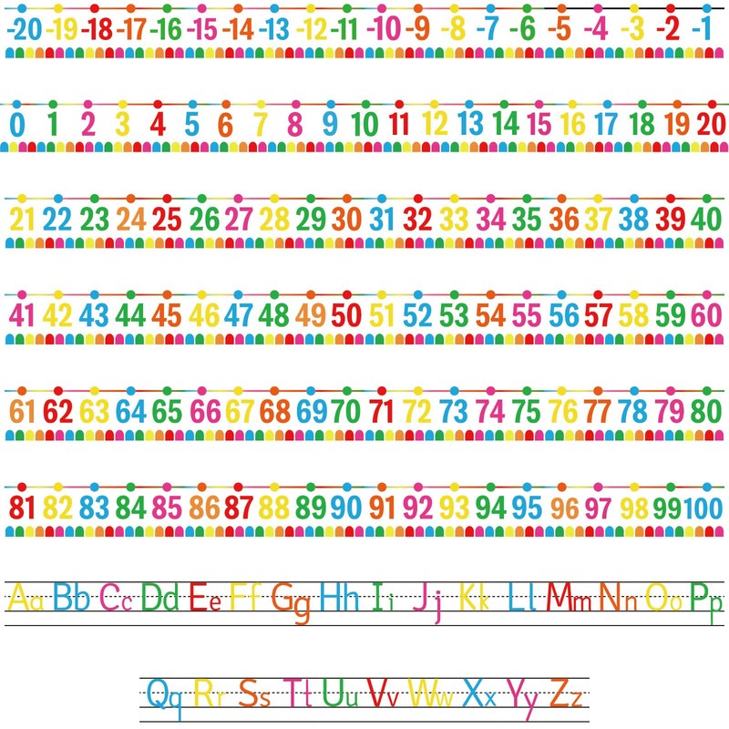 32Pcs A to Z Alphabet Letters -20-100 Number Cards Boho