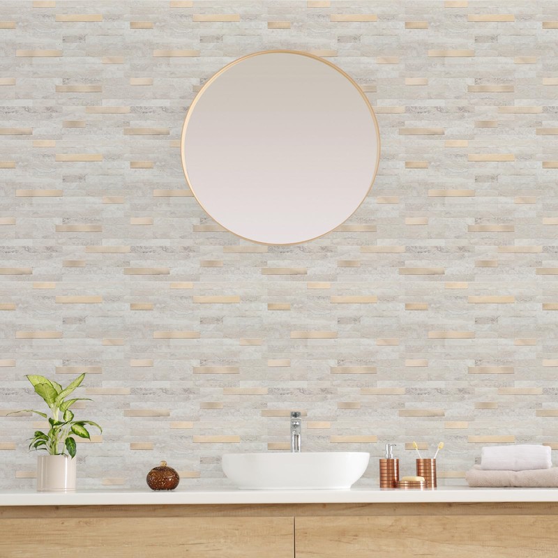 STICKGOO Peel and Stick Backsplash, PVC Wall Tiles Stick on