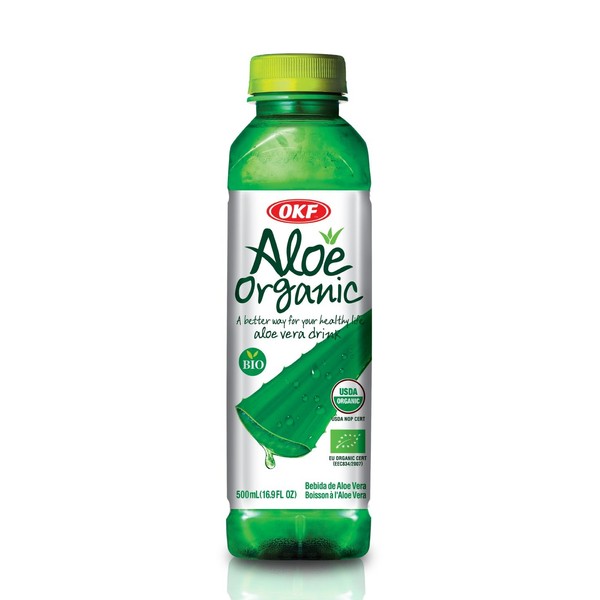 OKF Organic Aloe Vera Drink, 16.9 Fluid Ounce (Pack of 20)