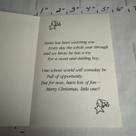 Vintage Merry Christmas Special Grandson Black African Boy Kid Child Snowman