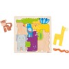 goki 57320 - Wooden Safari Inlay Puzzle - 11-Piece Children's