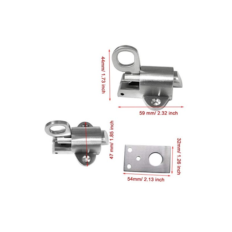 Luomorgo Latch Lock Stainless Steel Window Gate Security Pull Ring