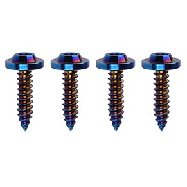 Wanyifa Titanium M4 M5 15 17 20mm Self Tapping Screw Torx Head Motorcycle Bolt Pack of 4 (M5x20mm, Burnt Blue)