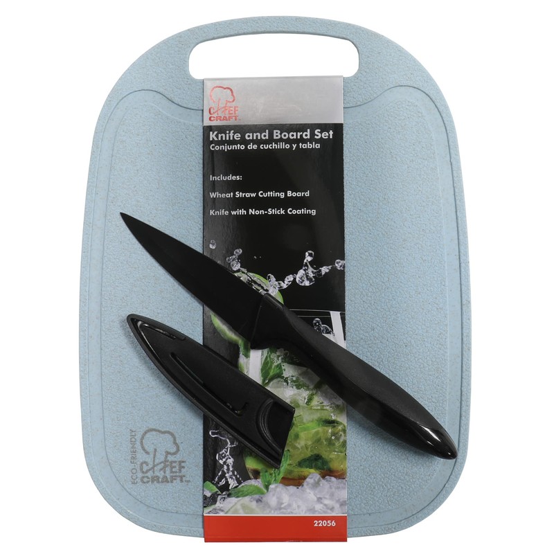 Chef Craft Select Wheat Straw Cutting Board and Knife Set,