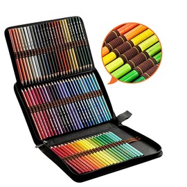 36/72 Slots Colored Pencil Case Large Capacity Pencil Wrap Portable Waterproof Drawing Stationery Organiser Pouch Pen Storage Case Brush Holder Sketching Colouring for Office School Artists
